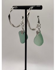 PENDIENTES DE CRISTAL MARINO ARTESANOS