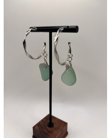 PENDIENTES DE CRISTAL MARINO ARTESANOS