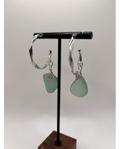 PENDIENTES DE CRISTAL MARINO ARTESANOS