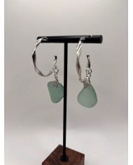 PENDIENTES DE CRISTAL MARINO ARTESANOS