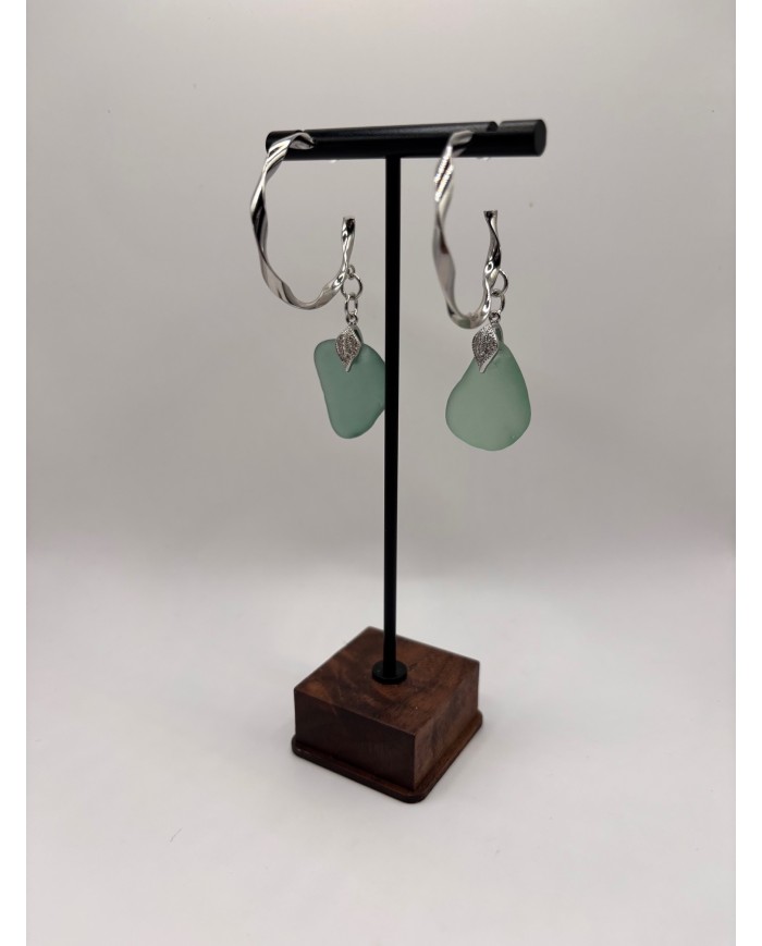 PENDIENTES DE CRISTAL MARINO ARTESANOS