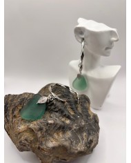 PENDIENTES DE CRISTAL MARINO ARTESANOS