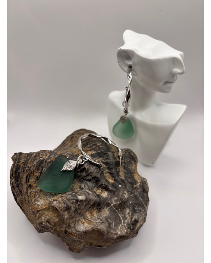 PENDIENTES DE CRISTAL MARINO ARTESANOS