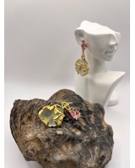 PENDIENTES ARTESANOS DE CRISTAL MARINO