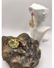 PENDIENTES ARTESANOS DE CRISTAL MARINO