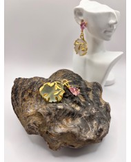 PENDIENTES ARTESANOS DE CRISTAL MARINO