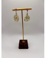 PENDIENTES ARTESANOS DE CRISTAL MARINO