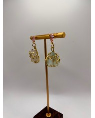 PENDIENTES ARTESANOS DE CRISTAL MARINO