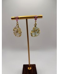 PENDIENTES ARTESANOS DE CRISTAL MARINO