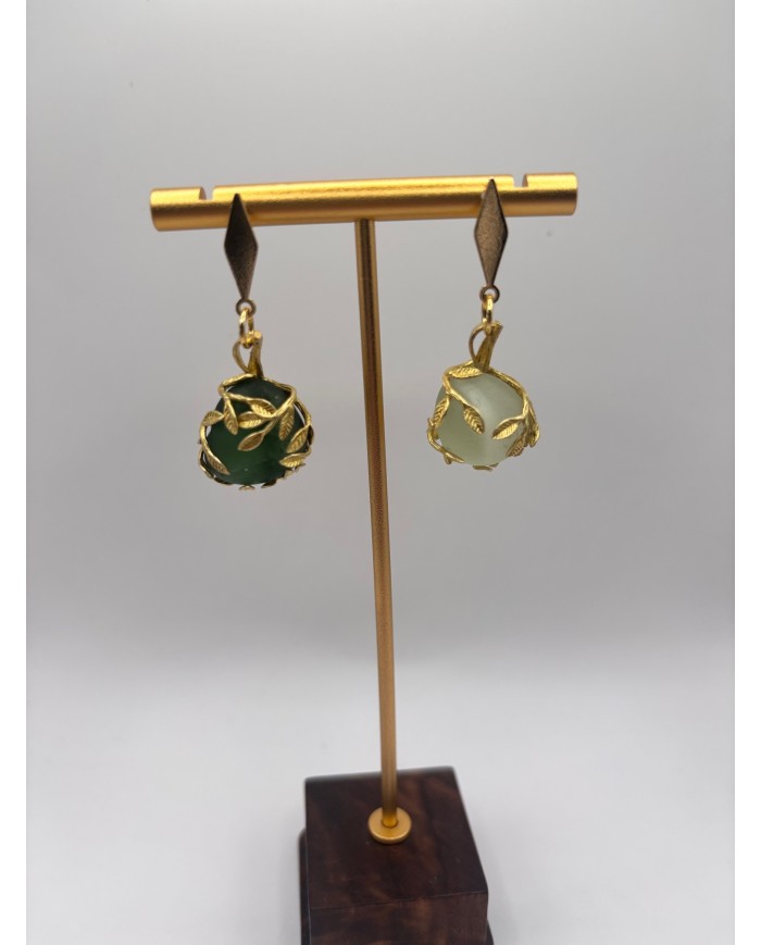 PENDIENTES DE CRISTAL MARINO