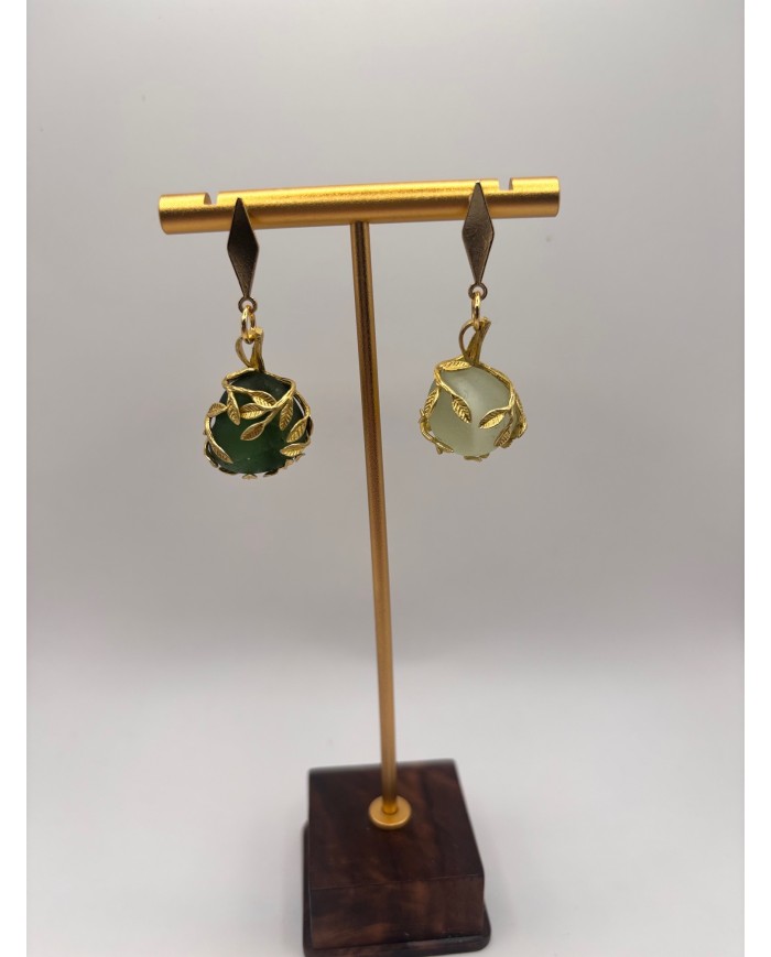 PENDIENTES DE CRISTAL MARINO