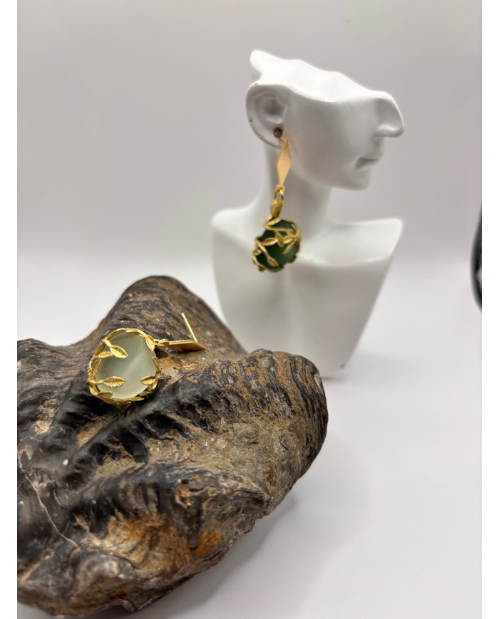 PENDIENTES DE CRISTAL MARINO