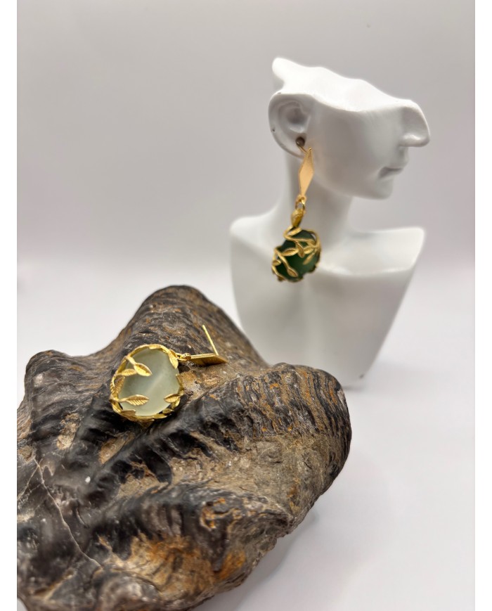 PENDIENTES DE CRISTAL MARINO