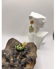 PENDIENTES ARTESANOS DE CRISTAL MARINO