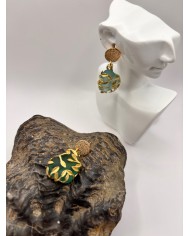 PENDIENTES ARTESANOS DE CRISTAL MARINO