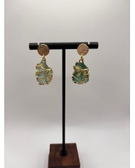 PENDIENTES ARTESANOS DE CRISTAL MARINO