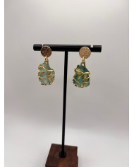 PENDIENTES ARTESANOS DE CRISTAL MARINO