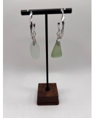 PENDIENTES ARTESANOS DE CRISTAL MARINO