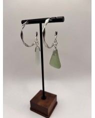 PENDIENTES ARTESANOS DE CRISTAL MARINO