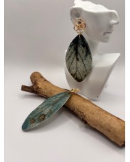 PENDIENTES DE HOJA LNATURAL ARTESANOS