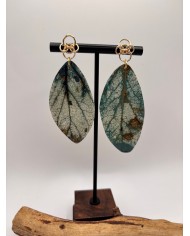 PENDIENTES DE HOJA LNATURAL ARTESANOS