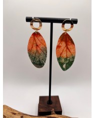 PENDIENTES ARTESANOS DE HOJA NATURAL ESQUELETIZADA