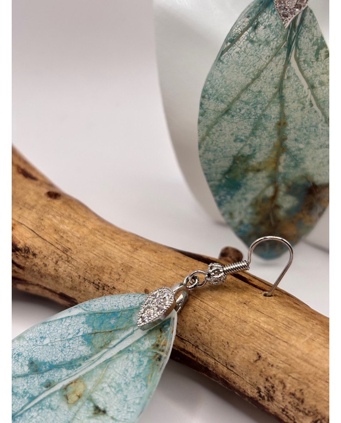 PENDIENTES ARTESANOS DE HOJA NATURAL