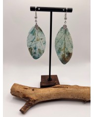 PENDIENTES ARTESANOS DE HOJA NATURAL