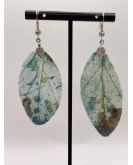 PENDIENTES ARTESANOS DE HOJA NATURAL