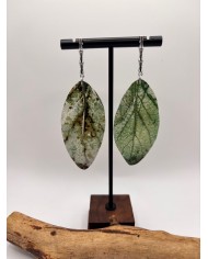 PENDIENTES ARTESANOS DE HOJA NATURAL ESQUELETIZADA