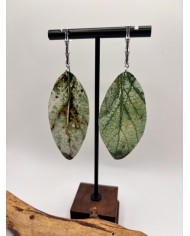 PENDIENTES DE HOJA NATURAL ESQUELETIZADA