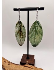 PENDIENTES DE HOJA NATURAL ESQUELETIZADA