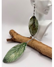 PENDIENTES DE HOJA NATURAL ESQUELETIZADA