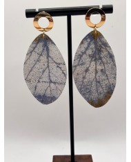 PENDIENTES ARTESANOS DE HOJA NATURAL ESQUELETIZADA