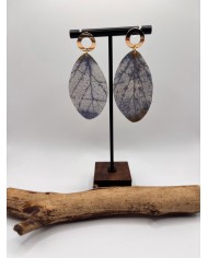 PENDIENTES ARTESANOS DE HOJA NATURAL ESQUELETIZADA