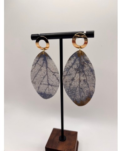 PENDIENTES ARTESANOS DE HOJA NATURAL ESQUELETIZADA