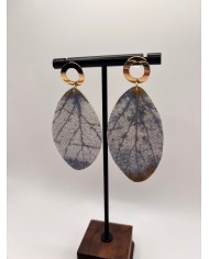 PENDIENTES ARTESANOS DE HOJA NATURAL ESQUELETIZADA