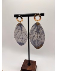 PENDIENTES ARTESANOS DE HOJA NATURAL ESQUELETIZADA