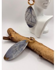 PENDIENTES ARTESANOS DE HOJA NATURAL ESQUELETIZADA