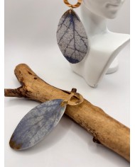 PENDIENTES ARTESANOS DE HOJA NATURAL ESQUELETIZADA