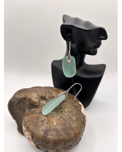 PENDIENTES DE CRISTAL MARINO