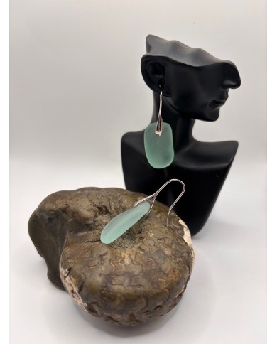 PENDIENTES DE CRISTAL MARINO