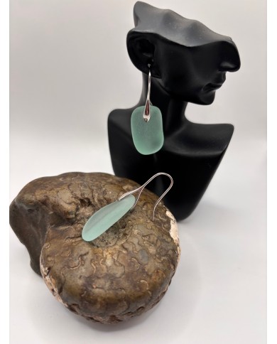 PENDIENTES DE CRISTAL MARINO