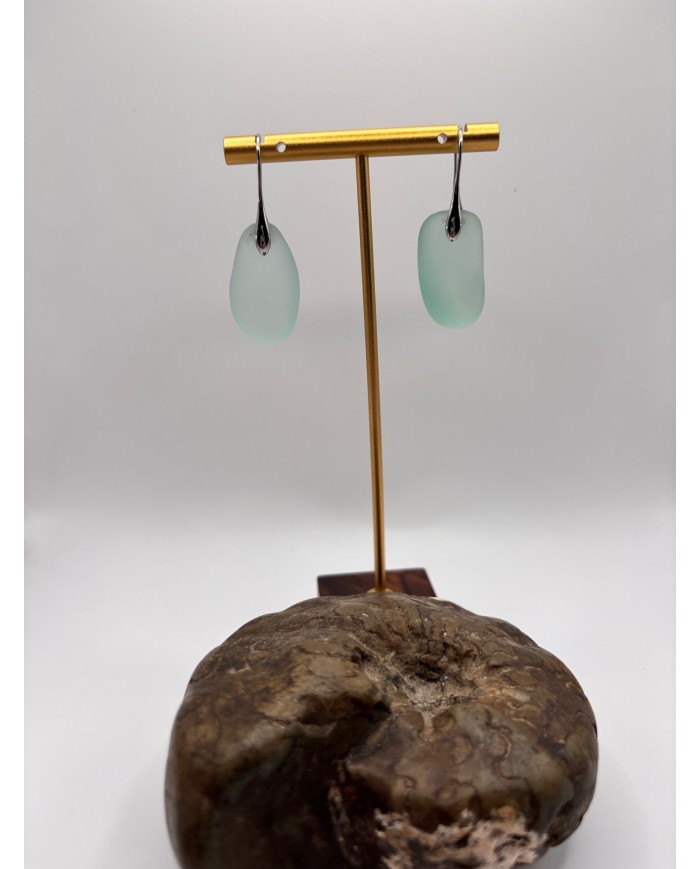 PENDIENTES DE CRISTAL MARINO