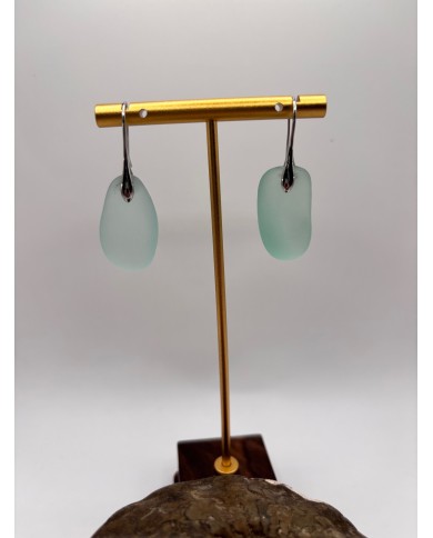 PENDIENTES DE CRISTAL MARINO