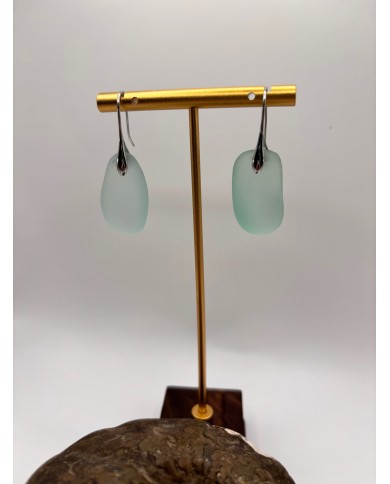 PENDIENTES DE CRISTAL MARINO