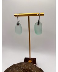 PENDIENTES ARTESANOS DE CRISTAL MARINO