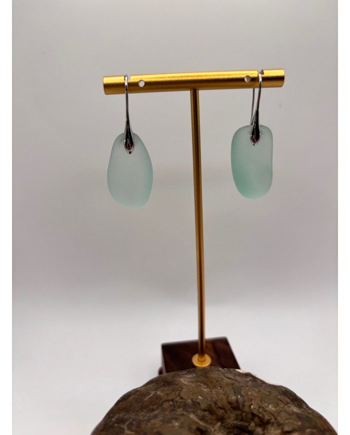 PENDIENTES DE CRISTAL MARINO