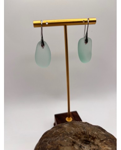 PENDIENTES DE CRISTAL MARINO