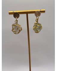 PENDIENTES ARTESANOS DE CRISTAL MARINO